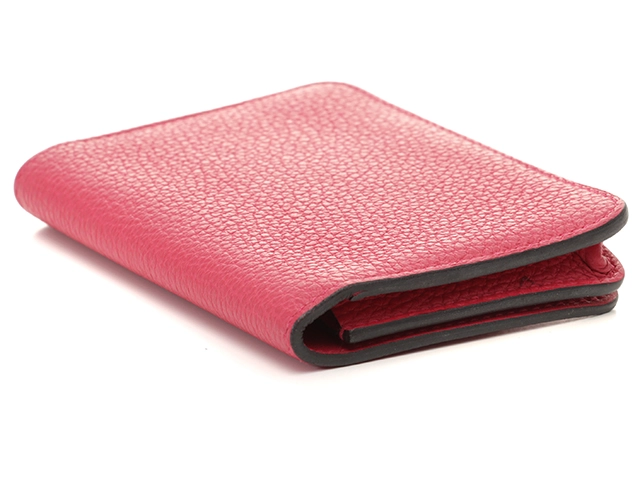 HERMES　エルメス　ドゴンカードケース　フランボワーズ/シルバー金具　トゴ　カードケース【207】2143000711199