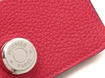 HERMES　エルメス　ドゴンカードケース　フランボワーズ/シルバー金具　トゴ　カードケース【207】2143000711199