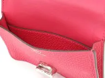 HERMES　エルメス　ドゴンカードケース　フランボワーズ/シルバー金具　トゴ　カードケース【207】2143000711199