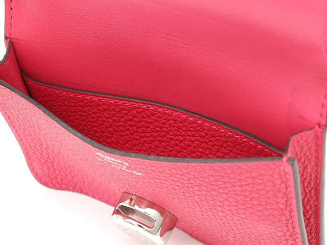 HERMES　エルメス　ドゴンカードケース　フランボワーズ/シルバー金具　トゴ　カードケース【207】2143000711199