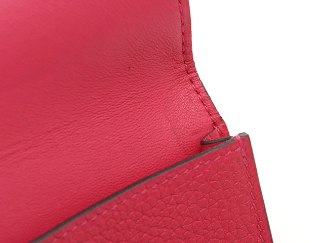 HERMES　エルメス　ドゴンカードケース　フランボワーズ/シルバー金具　トゴ　カードケース【207】2143000711199