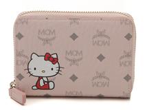 MCM　エムシーエム　ヴィセトス　ハローキティコラボ　ジップラウンドコインケース　ピンク　PVC　MYLFSTA02QH001　2143000711502　【205】