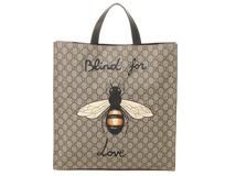 GUCCI 　グッチ　ビープリント ソフトGGスプリーム　 トートバッグ 【472】YN