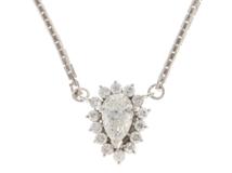 JEWELRY ノンブランドジュエリー ネックレス プラチナ850 ダイヤモンド0.73/0.31カラット 重さ約8.1g【472】SJ