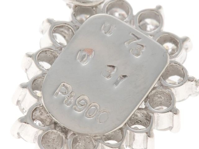 JEWELRY ノンブランドジュエリー ネックレス プラチナ850 ダイヤモンド0.73/0.31カラット 重さ約8.1g【472】SJ