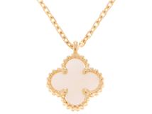 Van Cleef & Arpels ヴァンクリーフ&アーペル スウィートアルハンブラ ネックレス VCARF69100 18Kイエローゴールド/マザーオブパール【472】SJ