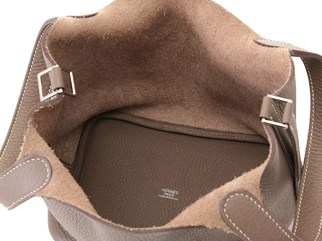 HERMES エルメス ピコタンロックPM エトゥープ SV シルバー金具 □P刻