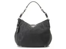 PRADA プラダ BR5096　ロゴ ショルダーバッグ 肩掛け　ワンショルダーバッグ　ブラック　レザー　シルバー金具　2143000716309【208】