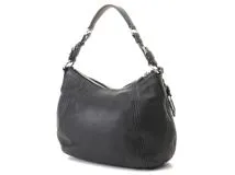 PRADA プラダ BR5096　ロゴ ショルダーバッグ 肩掛け　ワンショルダーバッグ　ブラック　レザー　シルバー金具　2143000716309【208】