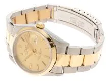 P番　ROLEX　ロレックス　デイトジャスト　16203　YG/SS　シャンパン　自動巻き　ユニセックス2143000716446【432】