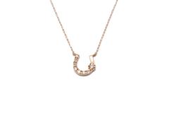 4℃ ヨンドシー ホースシュー 蹄 ネックレス K10PG ピンクゴールド ダイヤモンド 【460】2143000716903