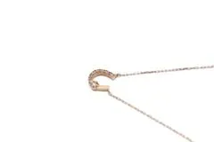 4℃ ヨンドシー ホースシュー 蹄 ネックレス K10PG ピンク