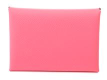 HERMES　エルメス　カルヴィ デュオ　ローズアザレ/SV金具　ヴォー・エプソン　二つ折り財布　B刻印【431】