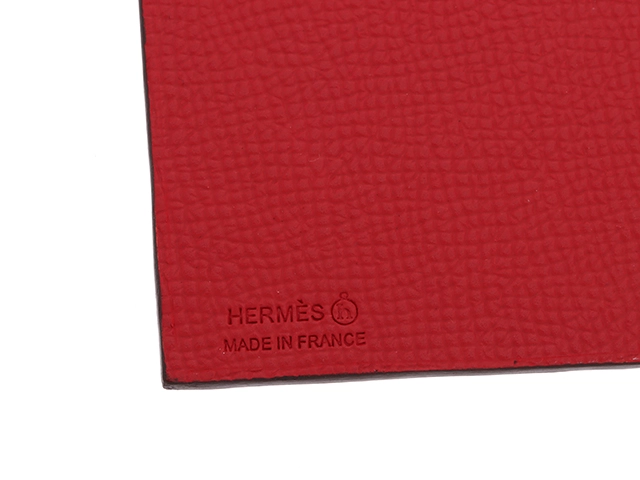 Hermès　エルメス　ハート プティ・アッシュチャーム　ブラウン/レッド　ヴォーエプソン/トゴ【472】L