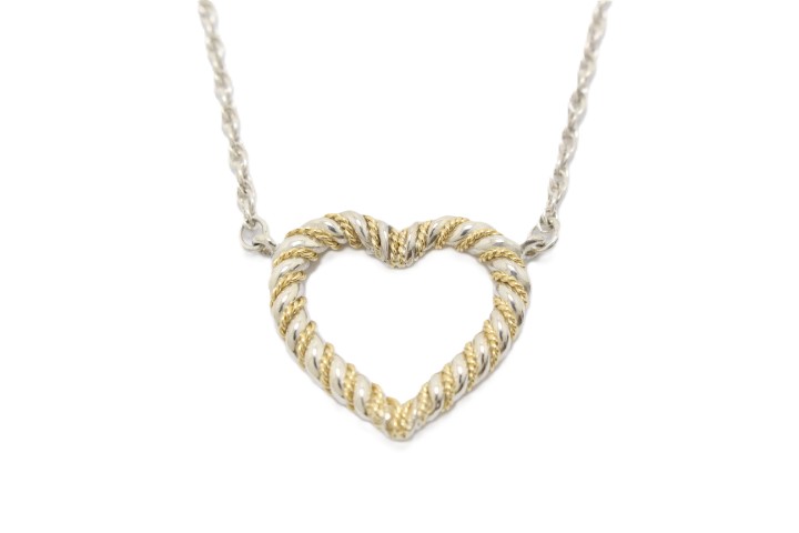 TIFFANY＆CO ティファニー ツイストハートネックレス SV925/750