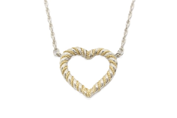 【テレビで話題】 TIFFANY＆CO ティファニー SV925/750 ツイストハートネックレス その他