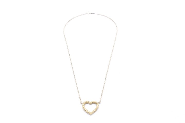 TIFFANY&CO ティファニー ツイストハートネックレス SV925/750 TIFFANY&CO ティファニー ツイストハートネックレス SV925/750