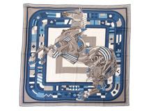 HERMES エルメス スカーフ ハンカチ HERMES エルメス スカーフ ハンカチ Hロゴ ホワイト シルク 100