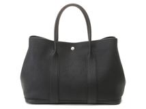 HERMES　エルメス　ガーデンパーティPM　ブラック　シルバー金具　ネゴンダ　D刻印　【432】2143000719089