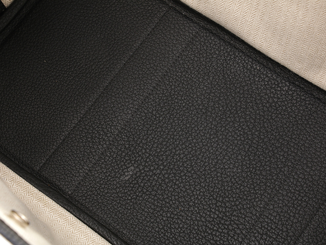 HERMES エルメス ガーデンパーティPM ブラック シルバー金具