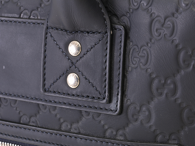 GUCCI グッチ グッチシマ 2WAYバッグ ネイビー レザー 328937