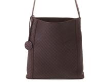 BOTTEGA VENETA ボッテガ・ヴェネタ ショルダーバッグ イントレッチオ レザー ダークブラウン【472】YK
