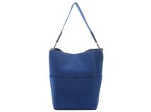 CELINE　セリーヌ　サングルバケット　ミディアム　ショルダー　ブルー　スウェード　176593AFX【431】2143000720054
