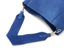 CELINE　セリーヌ　サングルバケット　ミディアム　ショルダー　ブルー　スウェード　176593AFX【431】2143000720054