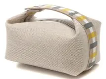 HERMES　エルメス　ハンドバッグ　ブリッド・ア・ブラック・オ・カレPM　セージ・SV金具　ウール・トワルシェヴロン　103802M 01【472】HA