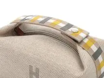 HERMES　エルメス　ハンドバッグ　ブリッド・ア・ブラック・オ・カレPM　セージ・SV金具　ウール・トワルシェヴロン　103802M 01【472】HA