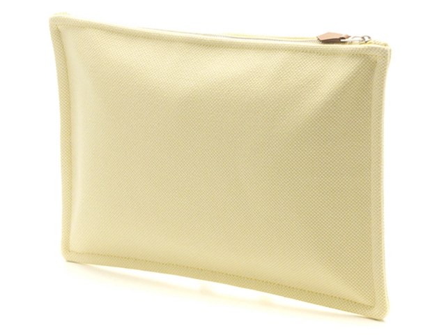HERMES エルメス フラットポーチGM シトロン / オークル 103608M 05新品同様品【472】AH