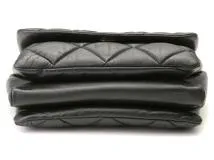 Salvatore Ferragamo　フェラガモ　ヴァラリボン　キルティング　チェーンショルダーバッグ　ブラック　レザー【433】2143000721488