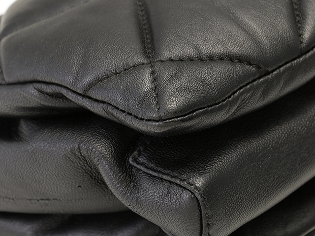 Salvatore Ferragamo　フェラガモ　ヴァラリボン　キルティング　チェーンショルダーバッグ　ブラック　レザー【433】2143000721488