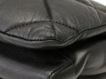 Salvatore Ferragamo　フェラガモ　ヴァラリボン　キルティング　チェーンショルダーバッグ　ブラック　レザー【433】2143000721488