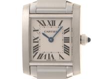 CARTIER カルティエ タンク フランセーズ SM クオーツ W51008Q3 ホワイト文字盤 ステンレス【432】