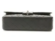 CHANEL　シャネル　バッグ　マトラッセＷフラップ25　Ｗチェーンショルダー　ブラック/SV　キャビア【431】2143000721570