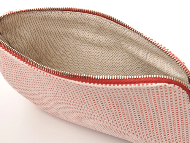 HERMES　エルメス　小物　ポーチ　エシャペポーチ　ヴァーミリオン・ＳＶ金具　トワルアッシュ・レザー H103607M【472】HA