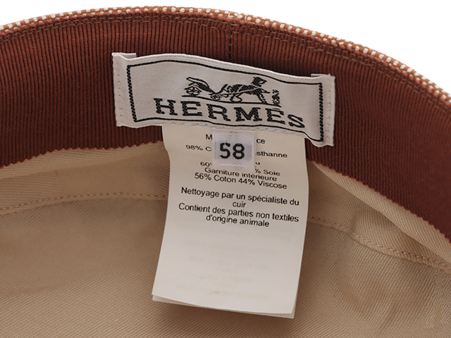 匿名配送✨ エルメス トワルアッシュ キャップ  キャンバス生地 帽子 HERMES エルメス 帽子 ヴォーバン・キャップ トワルアッシュ