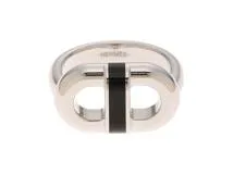 HERMES　エルメス　マイヨンリング　ブラック/SS　52【431】2143000722829