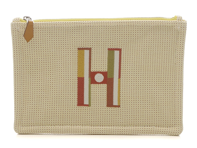 HERMES　エルメス 　フラットポーチ フォーブル・コーナーPM シトロン/オークル【430】2143000723208