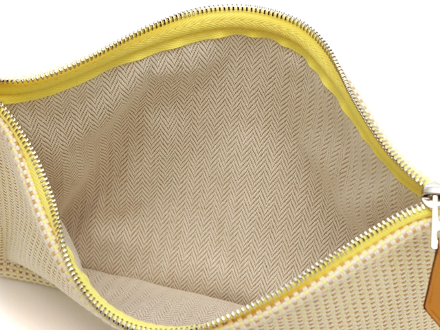 HERMES エルメス フラットポーチ フォーブル・コーナーPM シトロン/オークル【430】2143000723208