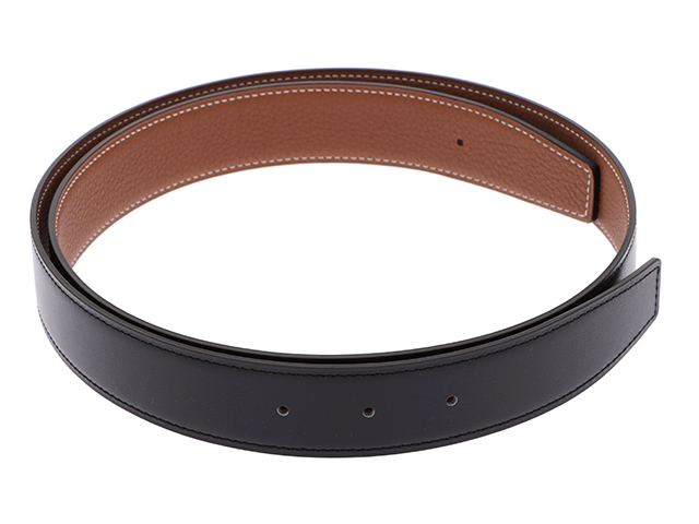 HERMES ブラック ベルト H型バックル　□C 刻印 HERMES ブラック ベルト H型バックル □C 刻印