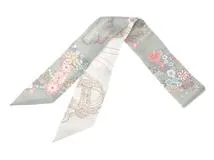 HERMES　エルメス　ツイリー　Brides de Gala en Fleurs　ヴェールアマンド/ピンク/ホワイト　064220S　シルク　2143000723574【432】