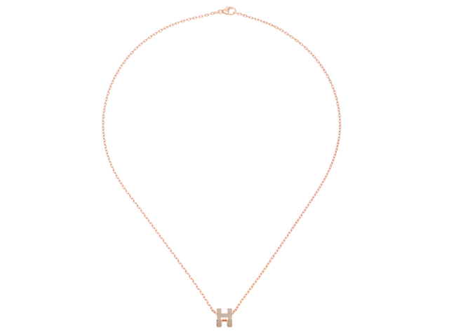 HERMES エルメス ポップアッシュ・ミニネックレス マロン