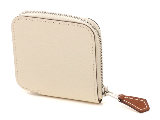 HERMES　エルメス　アザップシルクインコインケース　ナタ　ヴォーエプソン　シルバー金具　U刻印（2022年頃）【433】2143000725721