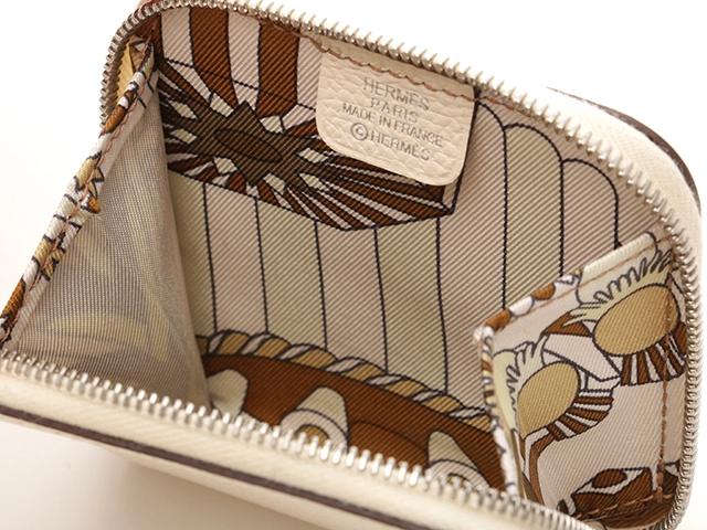HERMES　エルメス　アザップシルクインコインケース　ナタ　ヴォーエプソン　シルバー金具　U刻印（2022年頃）【433】2143000725721