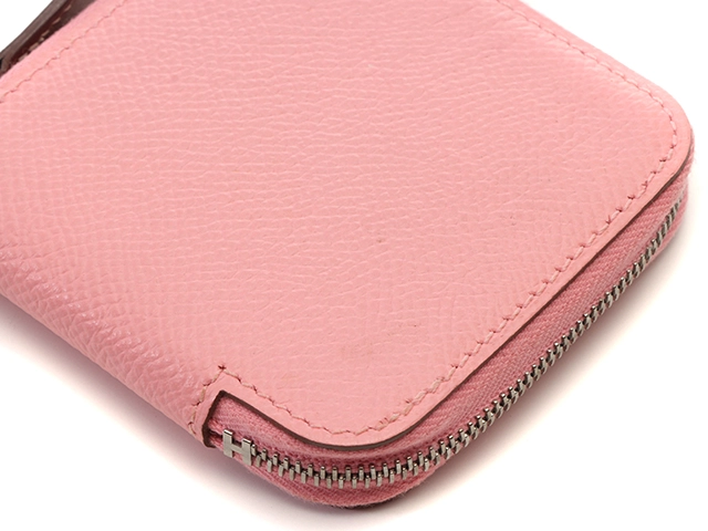 HERMES　エルメス　アザップシルクインコインケース　ローズコンフェッティ　SV　ヴォーエプソン　シルク　Y刻印（2020年頃製造）【431】2143000726278