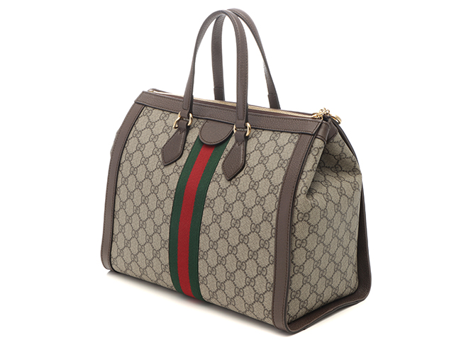 グッチ　スタッズ付きダークブラウンレザートートバッグ 楽天市場】GUCCI(グッチ)パイソン×レザートートバッグ ワン