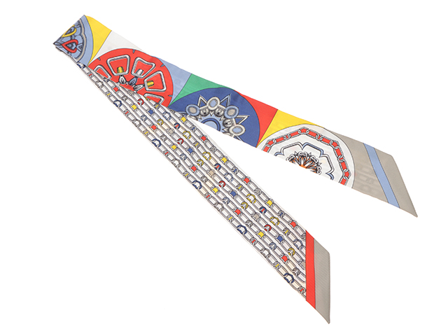 HERMES エルメス ツイリー L'EFFET KALEIDOSCOPE ジョーヌ