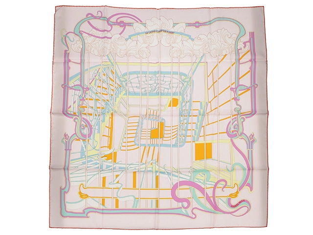 【春色の遊び心】HERMES カレ 90 La Ligne Coup de Fouet La Ligne Coup de Fouet scarf 90 | Hermès USA